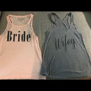 Bride and Wifey Tanks